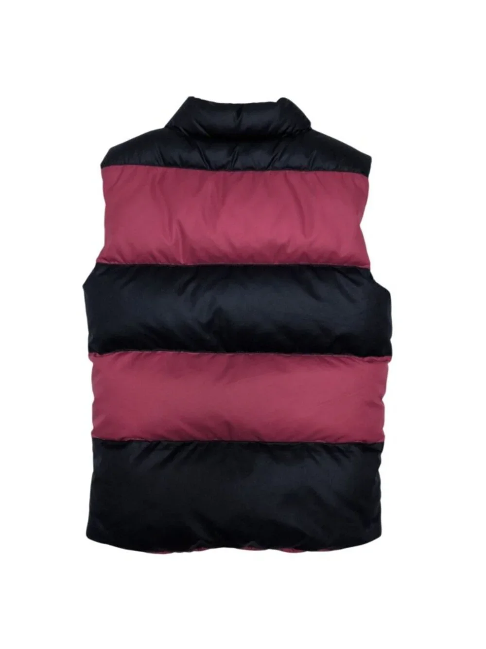Ralph Lauren Stripe Down Puffer Vest Girls Size 6X Pink Blue Crest Reversible